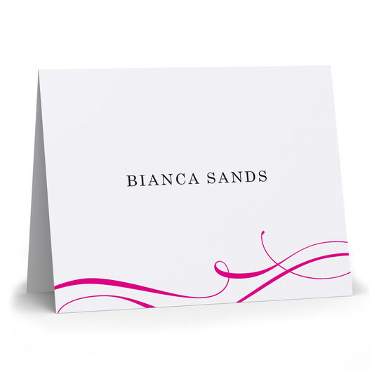 Elegant Flourish Folded Note Cards